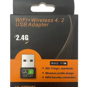 2 in 1 Wireless BT WiFi Dongle, Dual Band Bluetooth and WiFi Adapter for PC/Laptop/Desktop, WiFi Bluetooth Dongle (Upto 150 Mbps, 4.2GHz)