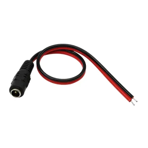 12V DC 5.5x2.1mm Female DC Power Socket Jack Connector Cable Plug Wire for CCTV LED, Light etc