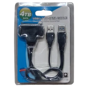 USB 3.0 to SATA III Hard Drive Adapter Cable for 2.5/3.5 Inch HDD SSD and DVD - 22 Pin (7+15) Converter With Dual USB 3.0 and 2.0 Power Cable