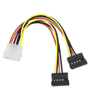 SATA Power Y-Splitter Cable Sata Male to Dual 15 Pin Female Extension Cable for Hard Disk Drive Adapter Cable