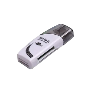 Dual Memory Card Reader USB 2.0 2 in 1 Memory Card Reader for SD TF MS M2 Card Adaptor Compatible with Laptop and PC