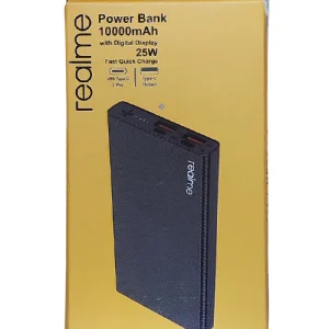 Realme Lithium Polymer 10000 mAh Power Bank Fast Charging, 25W Fast Charging