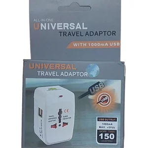 Universal Travel Plug Adapter Worldwide International All in One Portable Travel Adapter Wall AC Power Plug Adapter Wall Charger with Dual USB Charging Ports for USA EU UK AUS Cell Phone Mobile Laptop